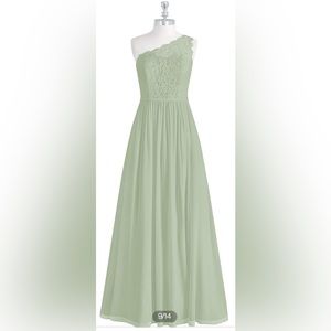 Azazi Demi Dusty Sage Bridesmaid Dress - A8